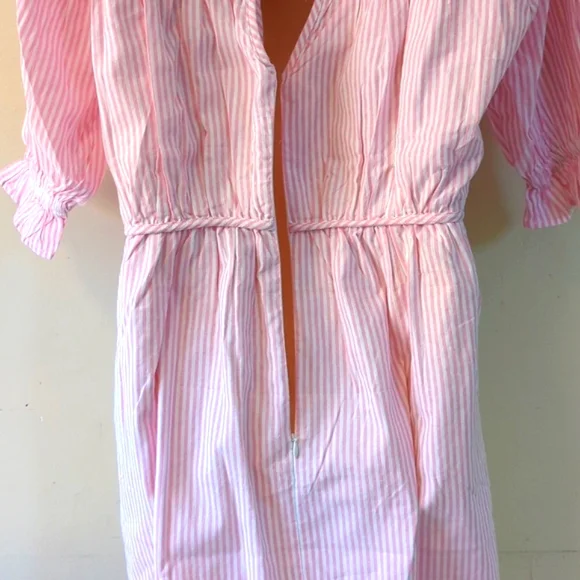 Elegant Pink Striped Mini Dress - Picture 11 of 16